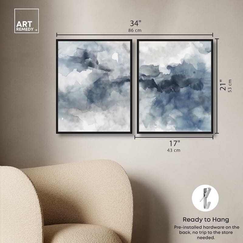 Calming Tides Canvas Set of 2 by Art Remedy
