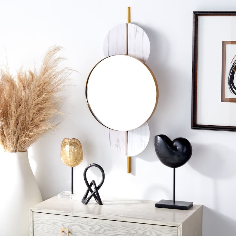 SAFAVIEH Lavelle Modern Art Deco 16-inch Wall Mirror - 16"W x 6"D x 35"H