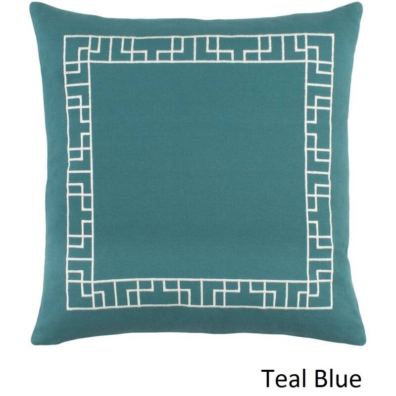 Decorative 18-inch Brook Down/Poly Filled Throw Pillow