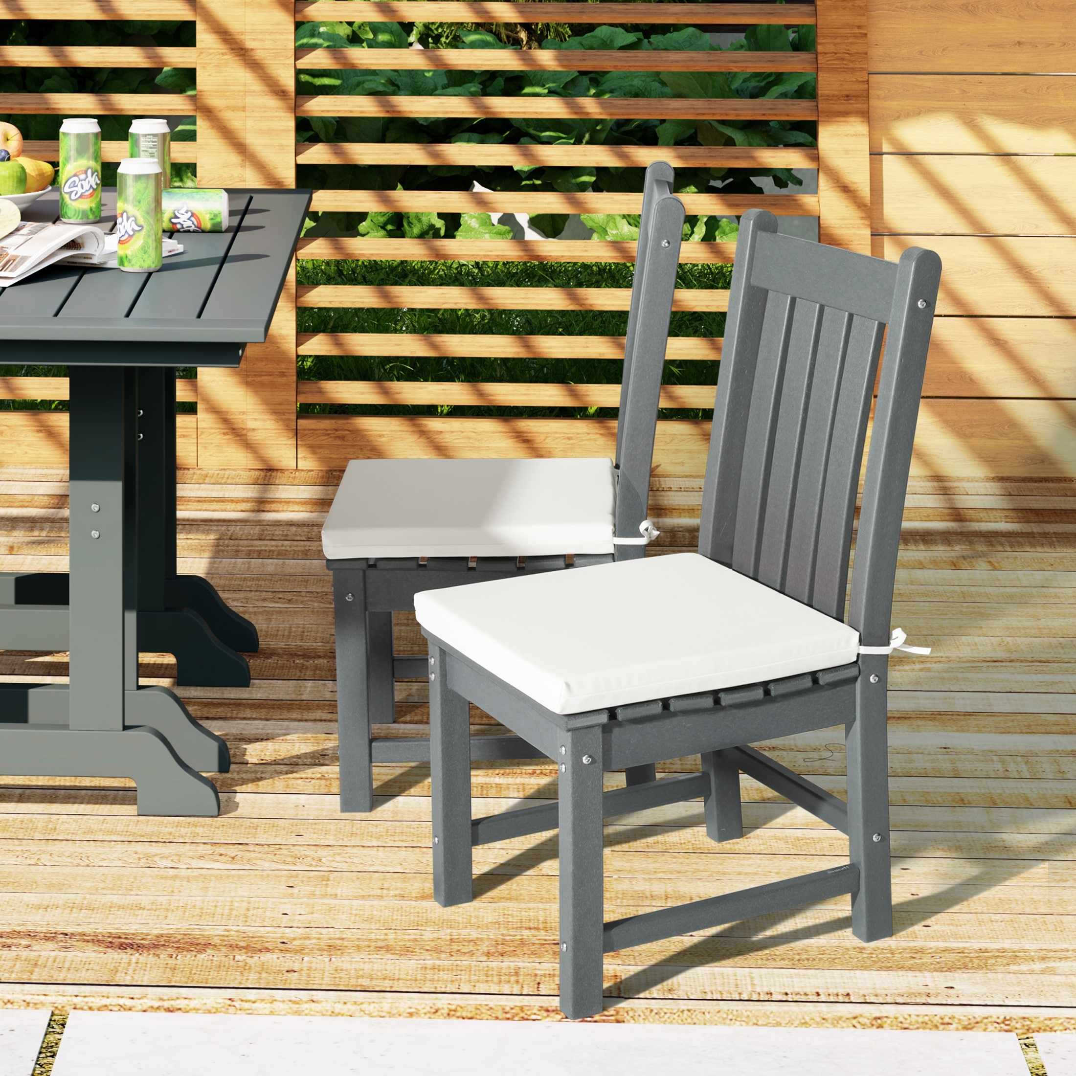 Fading Free All Weather Outdoor Patio Dining Chair Seat Cushions - (Set of 4)