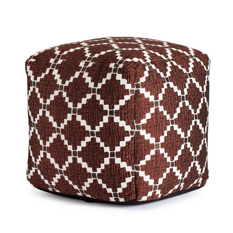 Jani Deschutes Indoor/Outdoor 18" x 18" Square Pouf Ottoman