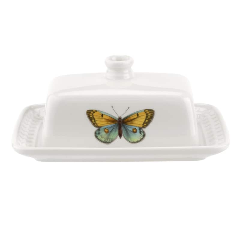 Portmeirion Botanic Garden Harmony Covered Butter Dish - 7.5 Inch