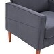 preview thumbnail 8 of 9, Indoor Single Seat Sofa with Solid Wood Legs, Dark Grey
