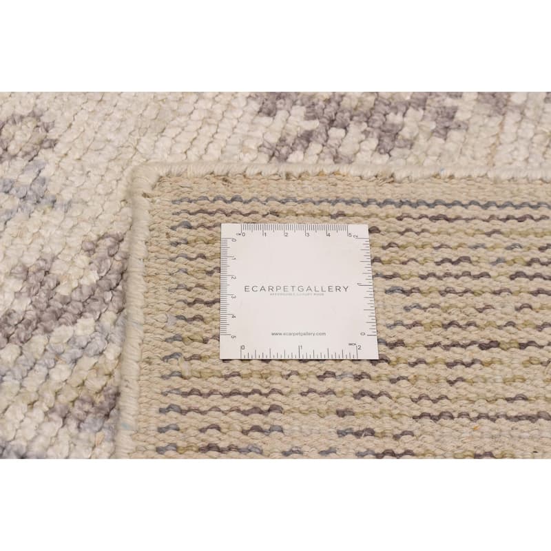 ECARPETGALLERY Hand-knotted Jules Serapi Ivory Silk Rug - 5'3 x 7'7