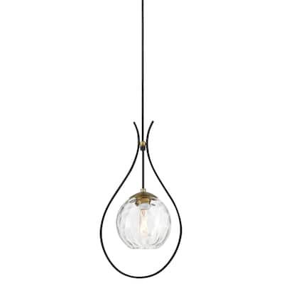 Minka Lavery 1531 Cody 9" Wide Mini Pendant with Clear Water Glass