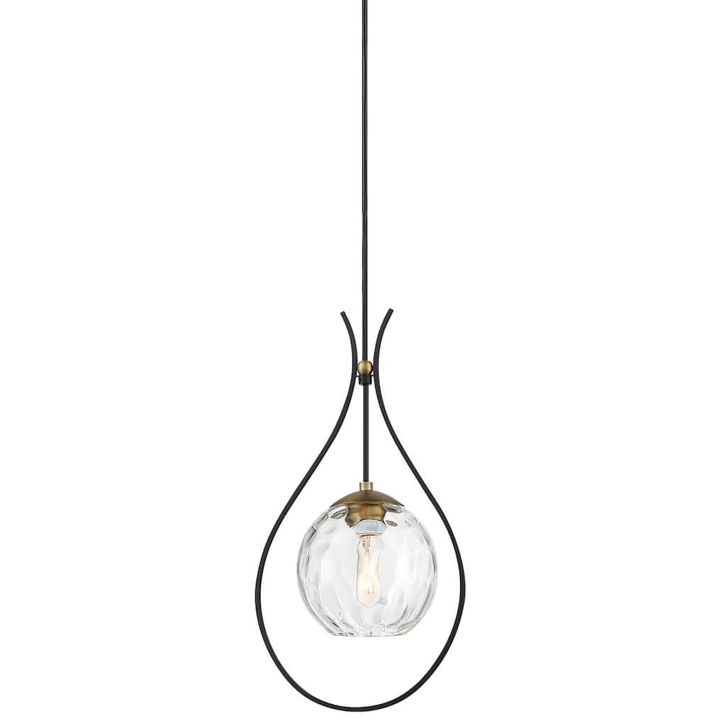 Minka Lavery 1531 Cody 9" Wide Mini Pendant with Clear Water Glass