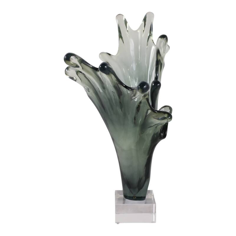 Glass Sculpture Artistic Agua Splash Elegant Decorations Living Room