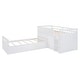 preview thumbnail 15 of 14, White Twin Size Solid Wood L-shaped Loft Bed with Drawers