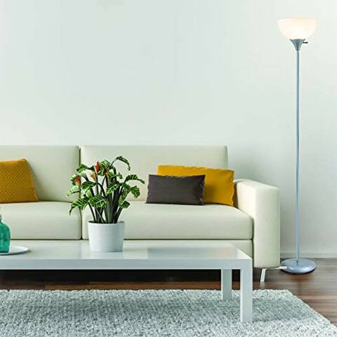 Modern Light Floor Lamp With Adjustable Reading Standing Led Silver - 1