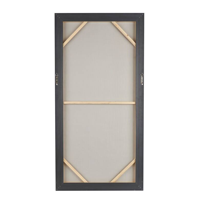 Canvas Horse Framed Wall Art with Textured Distressing - Black - Roche River Decor