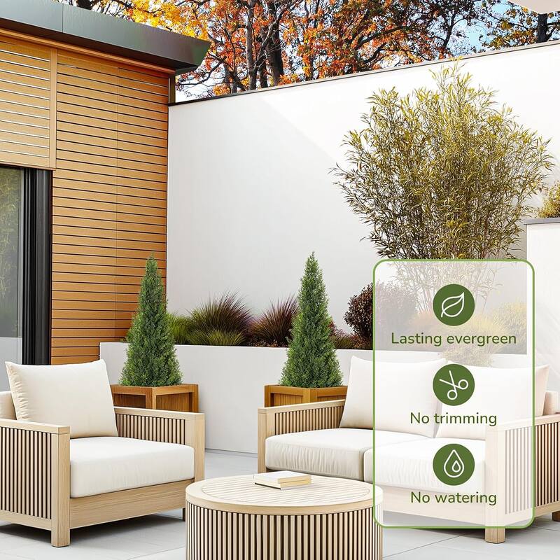 Artificial Cedar Topiary Trees for Home Decor