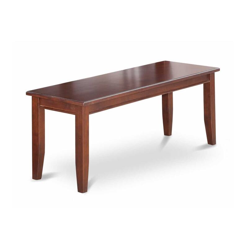 6 Piece Dining Set - Kitchen Table with 4 Chairs & Bench - Mahogany Finish