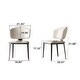 preview thumbnail 7 of 11, Modern Upholstered Leather Dining Chairs Ergonomic Kitchen Chairs with Metal Legs - 20.07"Wx18.89"Dx31.88"H