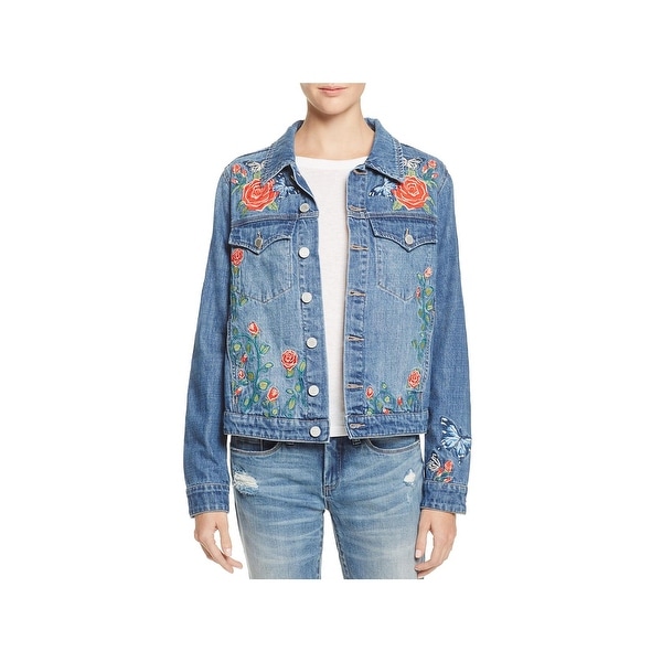 blanknyc embroidered denim jacket