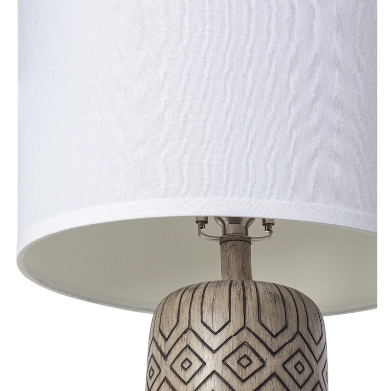 Kody Global Taupe Accent Table Lamp - 25"H x 14"W x 14"D