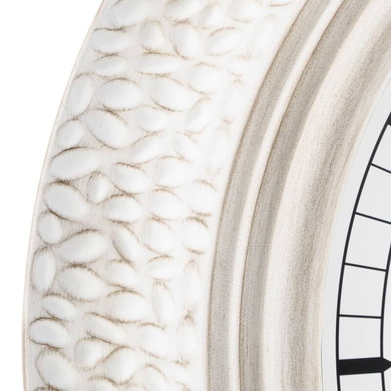 La Crosse 433-29917-INT 21" Outdoor Atomic White-Wash Metal Wall Clock