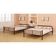 preview thumbnail 2 of 6, Full over Full Bunk Bed, Made of Metal, Combined or Separated, Brown
