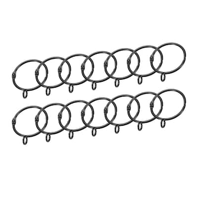 14 PCS Openable Curtain Rod Rings with Eyelets
