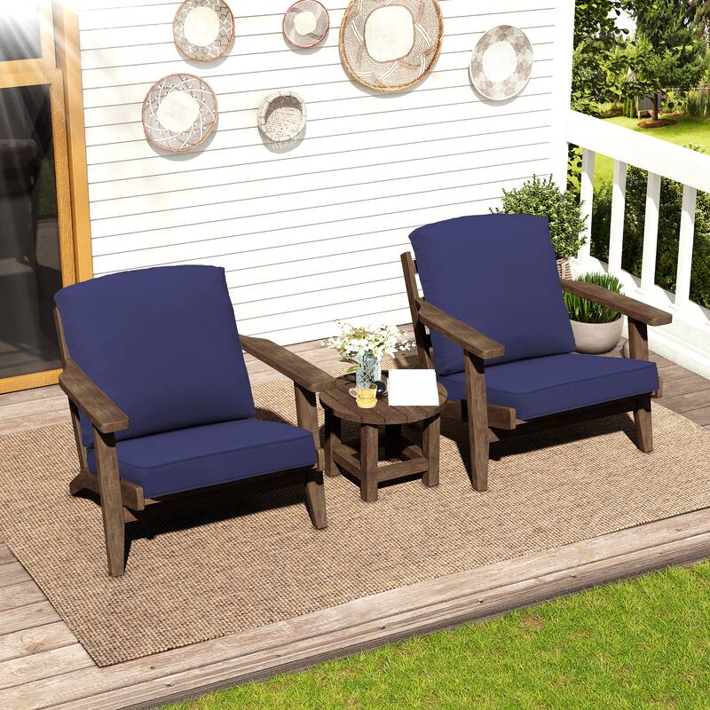 21 W in x 22 D in. Outdoor Deep Seat Chair Cushion Set Dining Patio Chair Pad Set