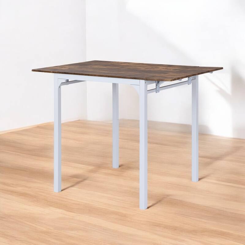 5-Piece Counter Height Drop Leaf Dining Table Set with 4 Chairs, Space-Saving Kitchen Table for Small Spaces and Dining Room