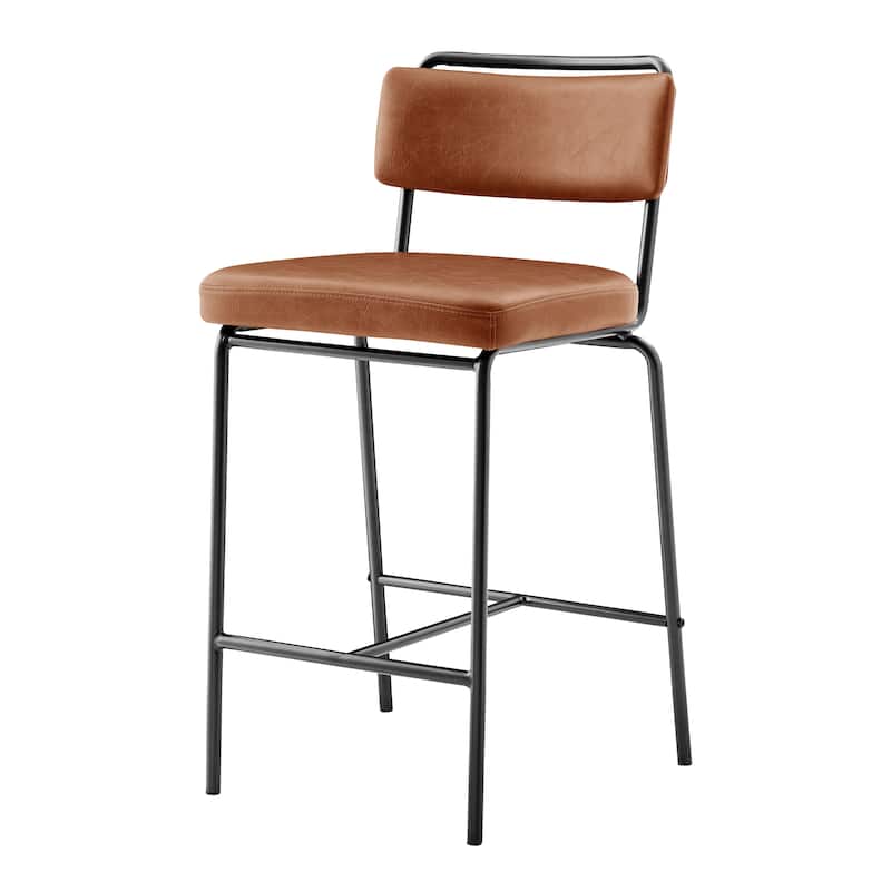 NPD Furniture Zander Faux Leather Counter Stool (Set of 4)