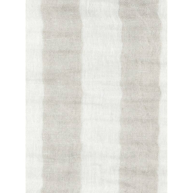 50 Inch Soft Linen Throw Blanket, Woven Wide Striped Pattern, White, Gray