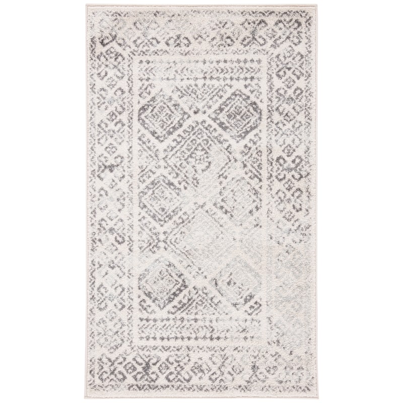 SAFAVIEH Tulum Yolonda Rustic Moroccan Boho Rug - 2' x 4' - Ivory/Grey - Rectangle