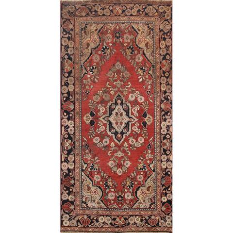 CLEARANCE Antique Floral Kashan Persian Area Rug Handmade Wool Carpet - 3'7" x 6'4"
