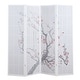 preview thumbnail 9 of 8, Roundhill Furniture Japanese 4-Panel Screen Room Divider, Plum Blossom