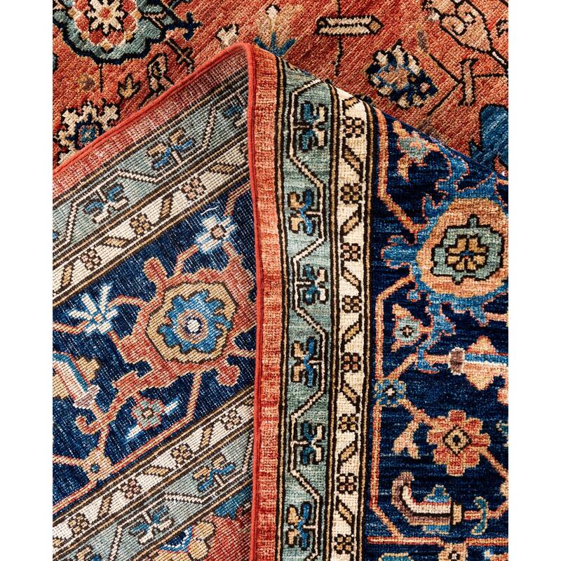 Serapi One-of-a-Kind Hand-Knotted Area Rug - Orange - 9' 0" x 11' 9"