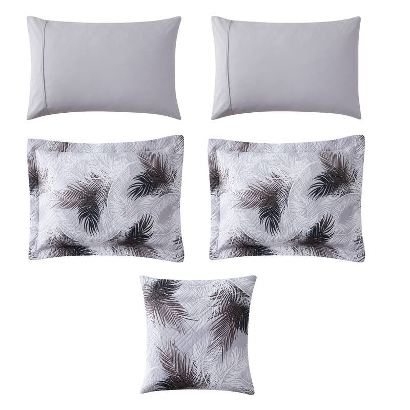 Empyrean Bedspread Coverlet Set - Summer Quilt with Fitted Sheet and Pillow Shams - All Season Printed Bedding Set
