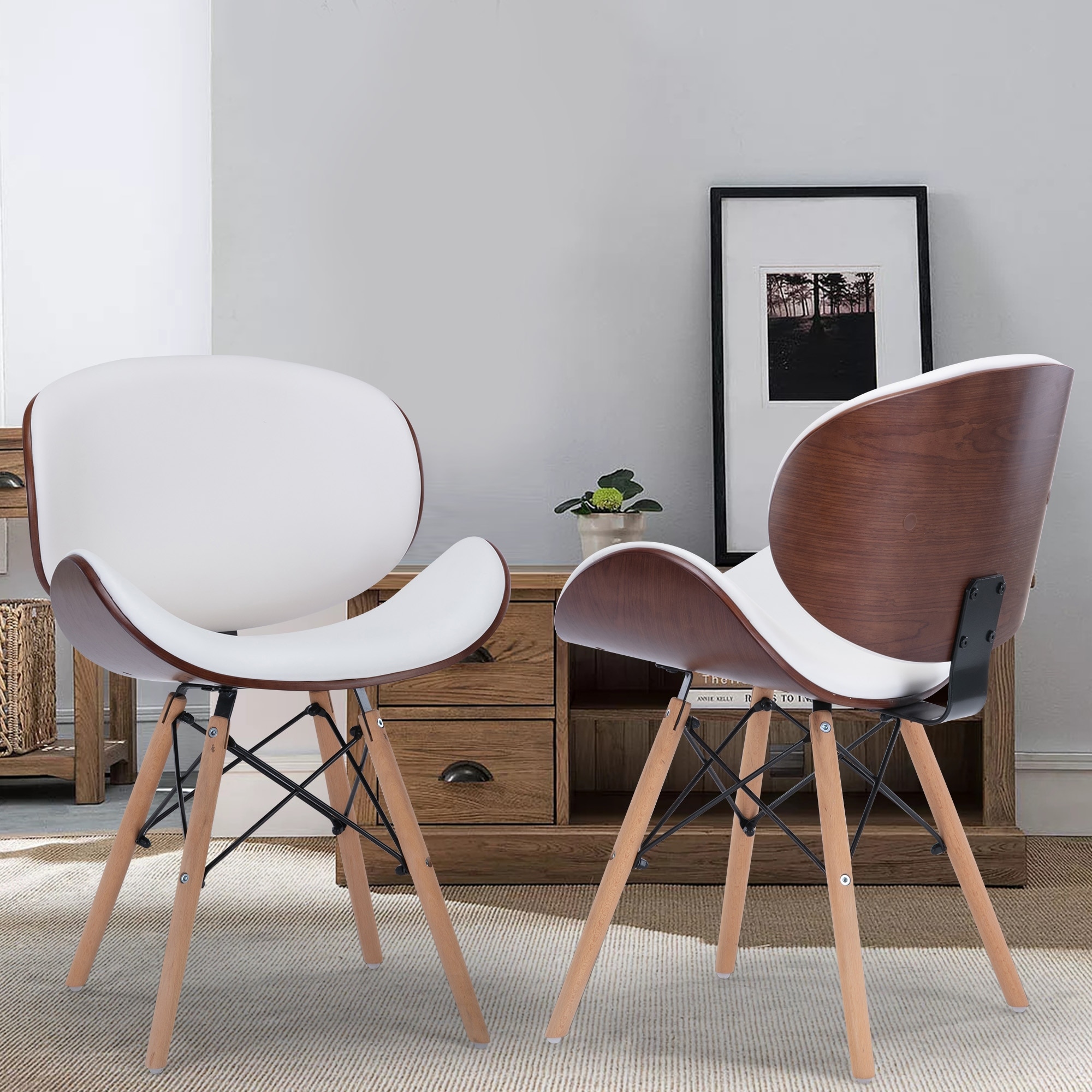 Wood Mid Century Modern Unfinished Dining Chairs Bed Bath Beyond