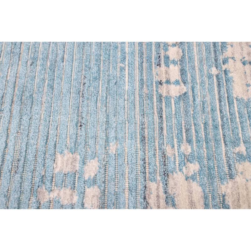 ECARPETGALLERY Hand Loomed Elysian Turquoise Rug - 8'0 x 9'10