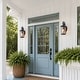 preview thumbnail 2 of 8, 21"H 1-Light Black Outdoor Wall Lantern with Ripple Glass for Porch Patio Entryway