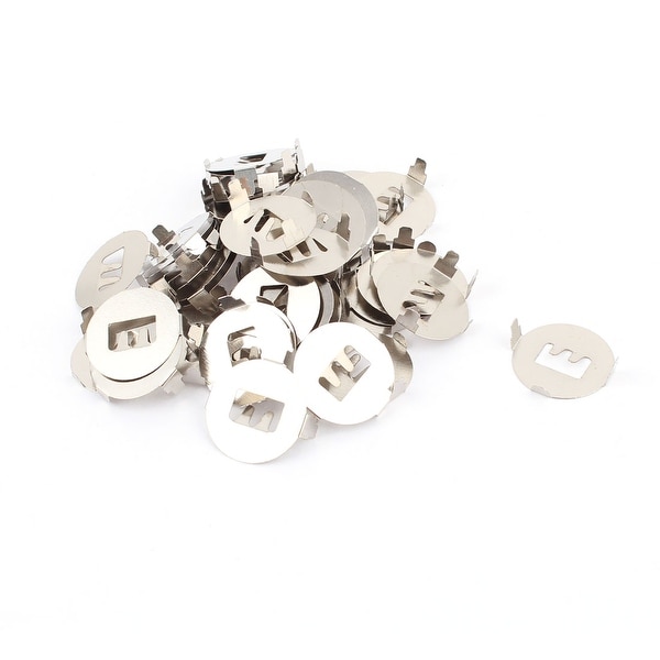 Unique Bargains 50pcs CR2025 Lithium Coin Battery Mounting Connecting Plate 0.8 Dia