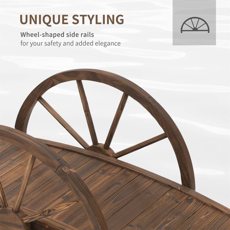 Wooden Garden Bridge Arc Footbridge