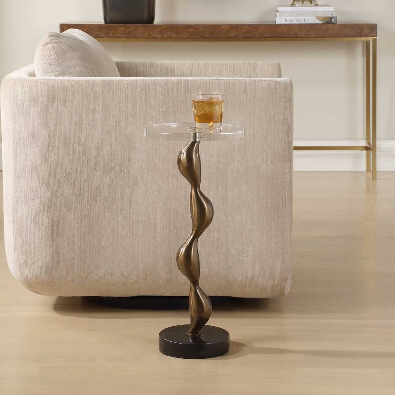 Uttermost Remolino Bronze Drink Table
