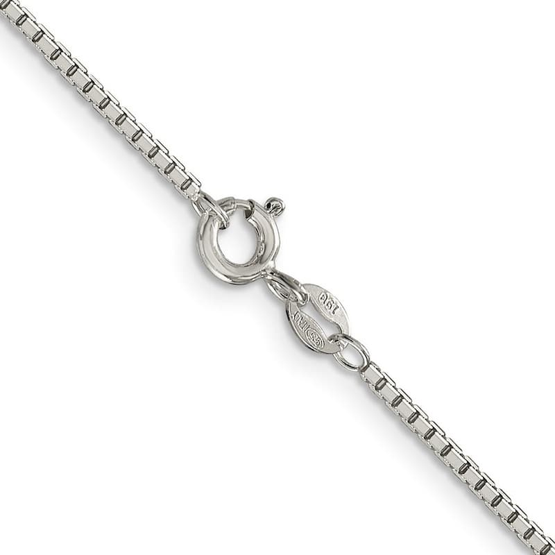 Curata 925 Sterling Silver 1.5mm 8 Sided Diamond Cut Box Chain Necklace