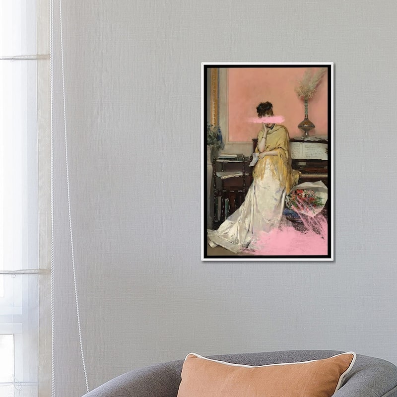 iCanvas "Pink Portrait" by Grace Digital Art Co Framed Canvas Print