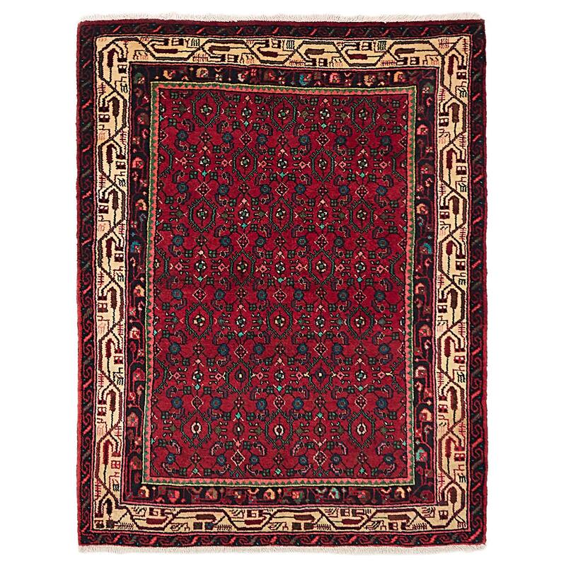 ECARPETGALLERY Hand-knotted Andelz Red Wool Rug - 3'5 x 4'7