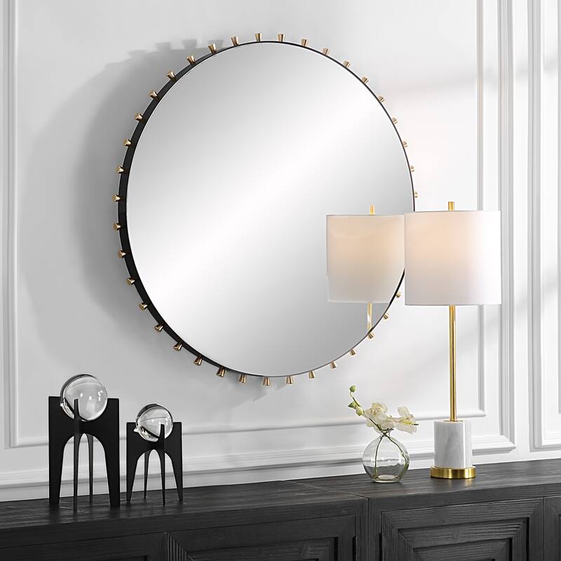 Uttermost Cosmopolitan Round Mirror - 37.38"W x 37.38"H x 1.75"D