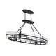 preview thumbnail 4 of 5, Hudson 10-Light Oval Chandelier in Matte Black