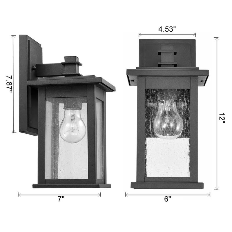 1 Light Transitional Square 12 Inch Outdoor Wall Lantern