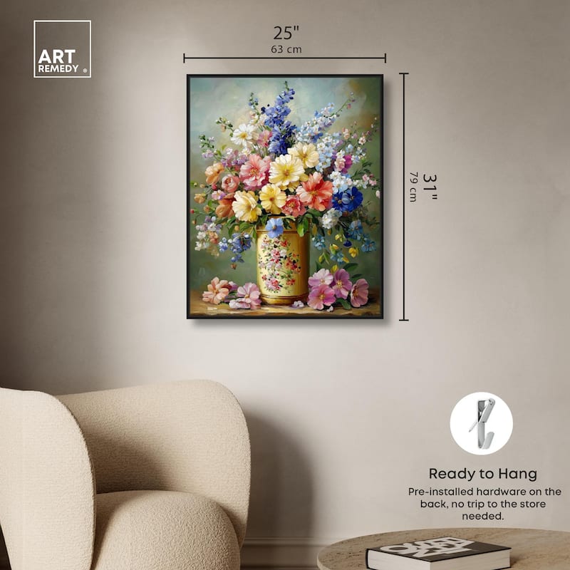 Chromatic Corolla Canvas by Art Remedy