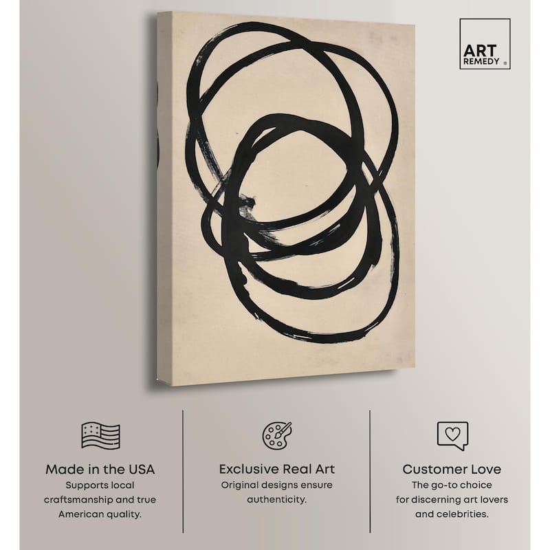 Beige Black II Canvas by Art Remedy, Gallery Wrapped