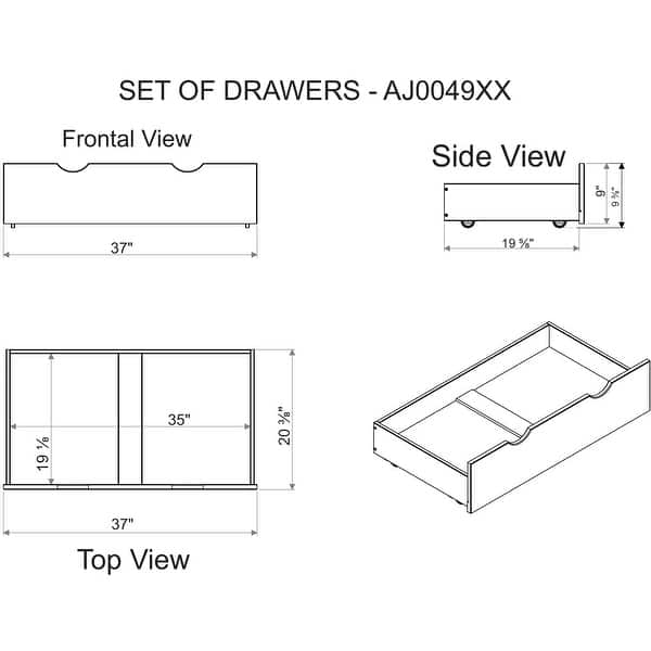 Alaterre Under Bed Storage Organizer Drawers, Set of 2