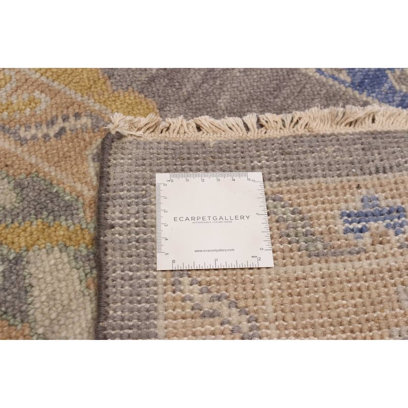 ECARPETGALLERY Hand-knotted Modern Oushak Grey Wool Rug - 8'0 x 9'10