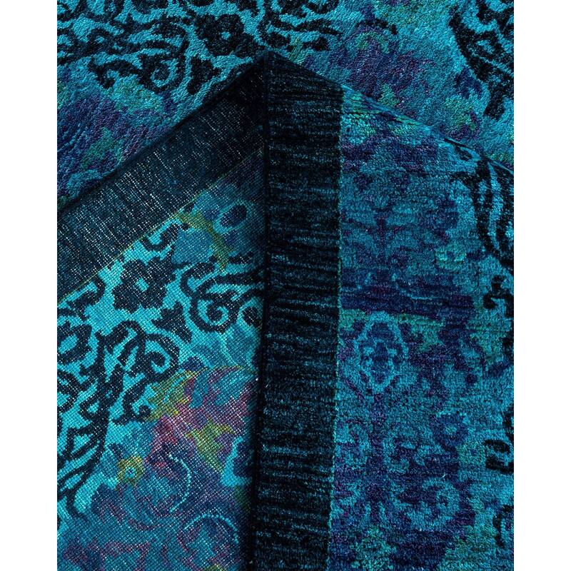 Vibrance One-of-a-Kind Hand-Knotted Area Rug - Blue, 10' 1" x 10' 1" - 10' 1" x 10' 1"