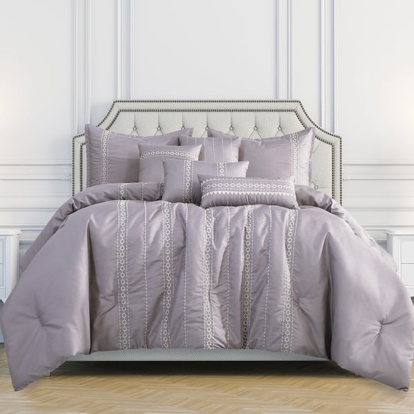 slide 2 of 5, Wellco Bedding Comforter Set Bed In A Bag - 7 Piece Luxury Bedding Sets - Oversized Bedroom Comforters, LAGUNA LAGUNA - King