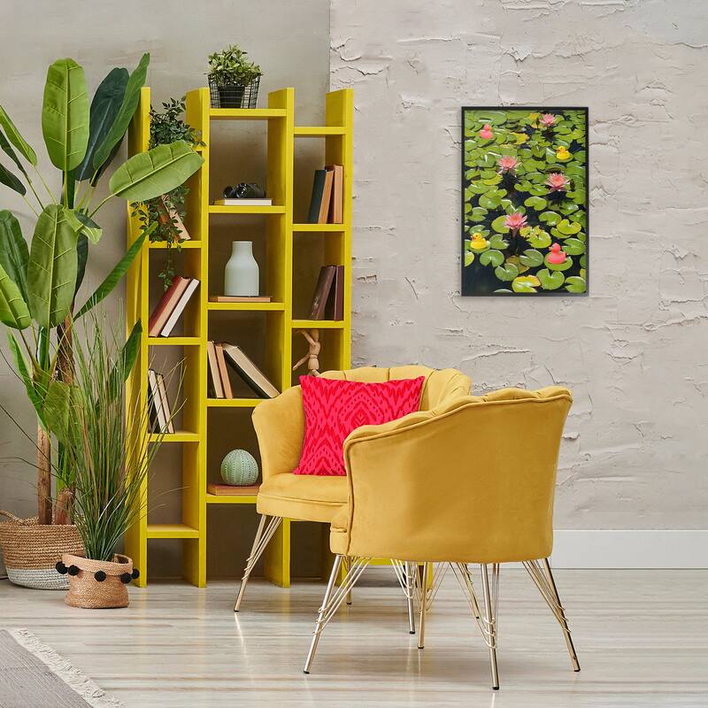 Stupell Rubber Ducks on Pond Lilies Framed Giclee Art Design By Ashley Singleton